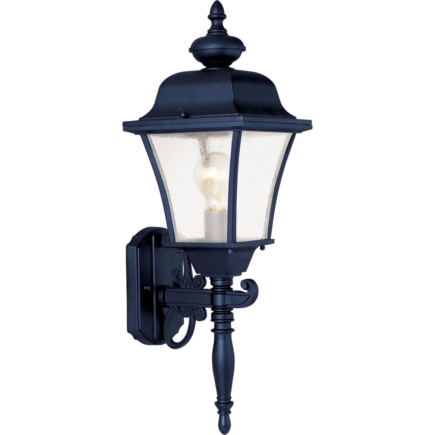 Maxim Senator One Light 22-Inch Outdoor Wall Light - Black - 1068BK
