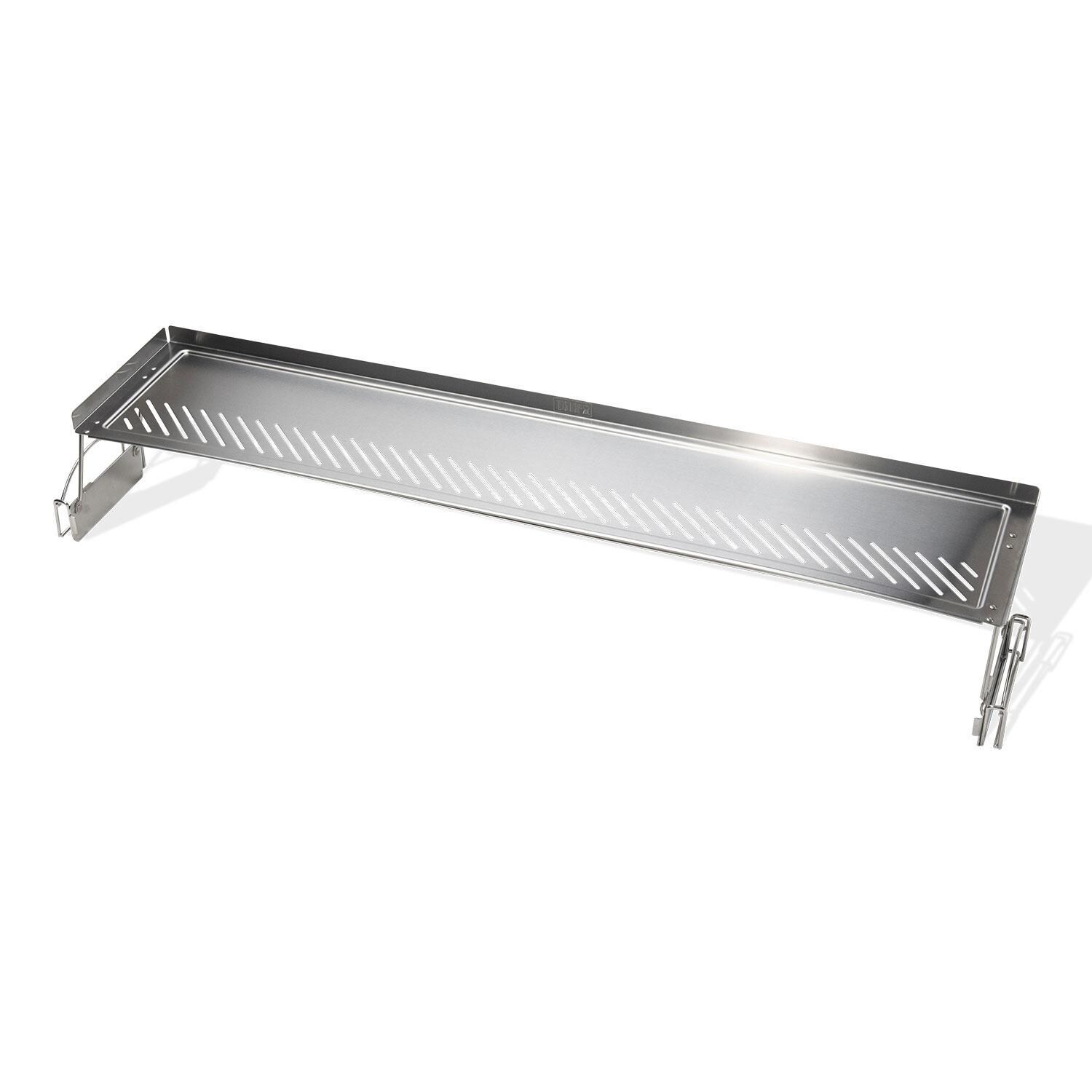 Weber 3400165 Dual-Level Warming Rack/Resting Tray for 36 Inch Slate Griddle - Rack Raised - Left Angle - White Background thumbnail