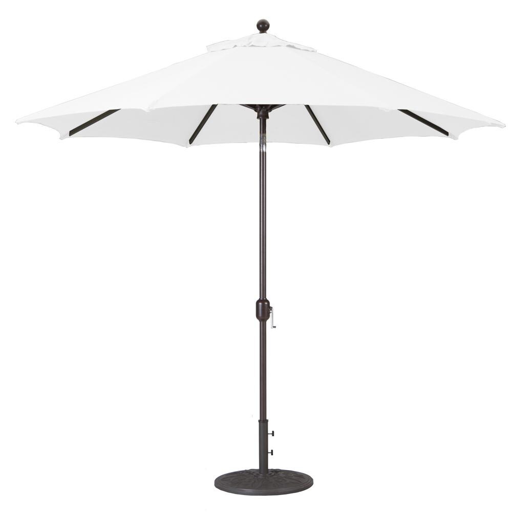 Galtech 9 Ft. Octagonal Aluminum Patio Umbrella W/ Crank Lift & Deluxe Auto Tilt - Antique Bronze Frame W/ Natural Sunbrella Fabric (Umbrella Base Not Included) thumbnail