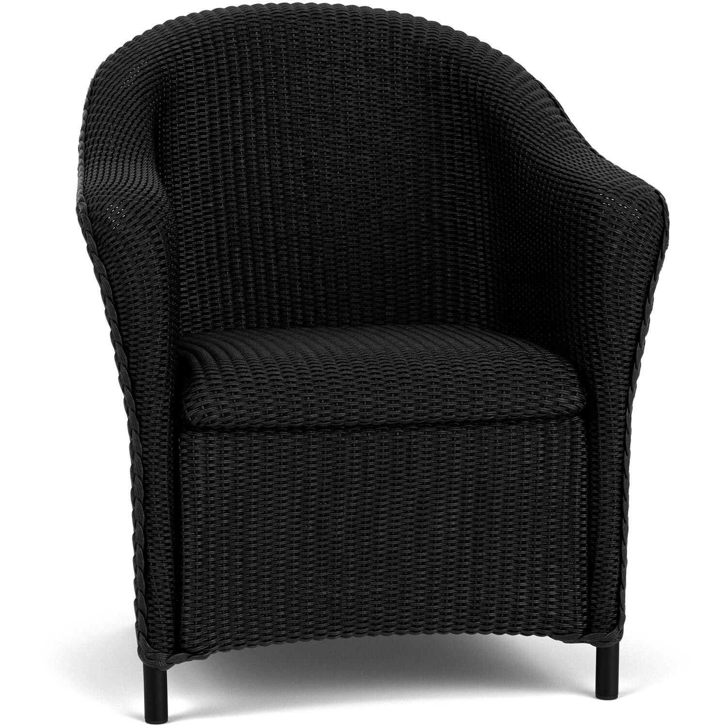Lloyd Flanders Reflections Dining Armchair W/ Padded Seat in Ebony Finish - Angled thumbnail