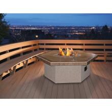 Cal Flame 48-Inch Propane Gas Fire Pit Table - Hexagon - Coffee Height image