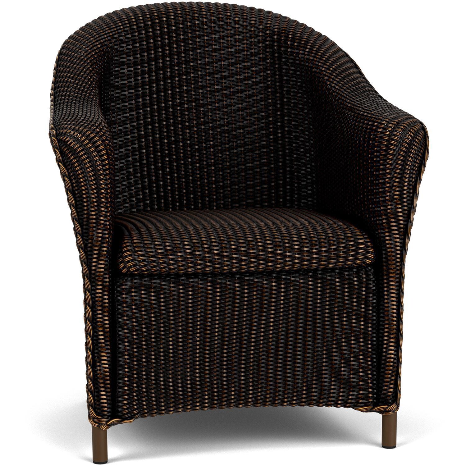 Lloyd Flanders Reflections Dining Armchair W/ Padded Seat in Mink Finish - Angled thumbnail