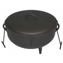 Cajun Classic 4-Gallon Seasoned Cast Iron Jambalaya Pot - GL10444AS image