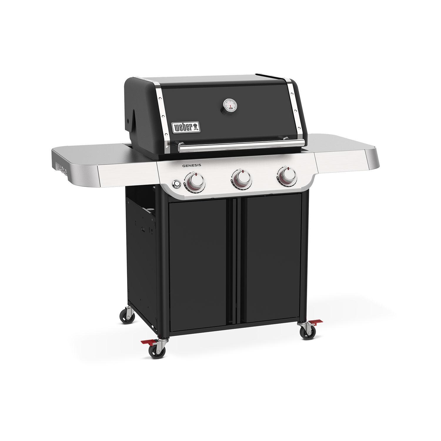 Weber GENESIS 1500011 E-315 Propane Grill - Black - Right Angle View - White Background