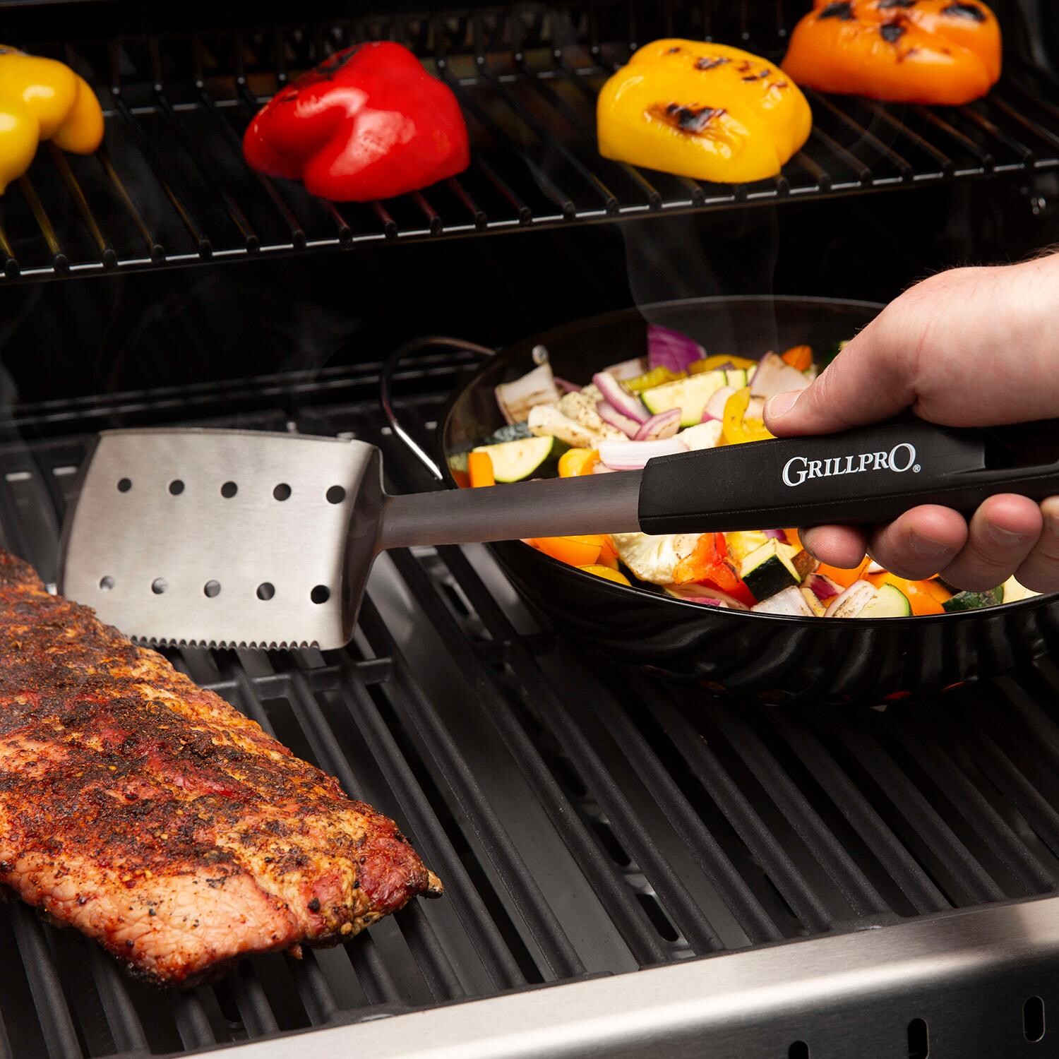 GrillPro Deluxe Tool Set w/ Resin Handle - 3 Pc - 40043 - Spatula - Lifestyle thumbnail