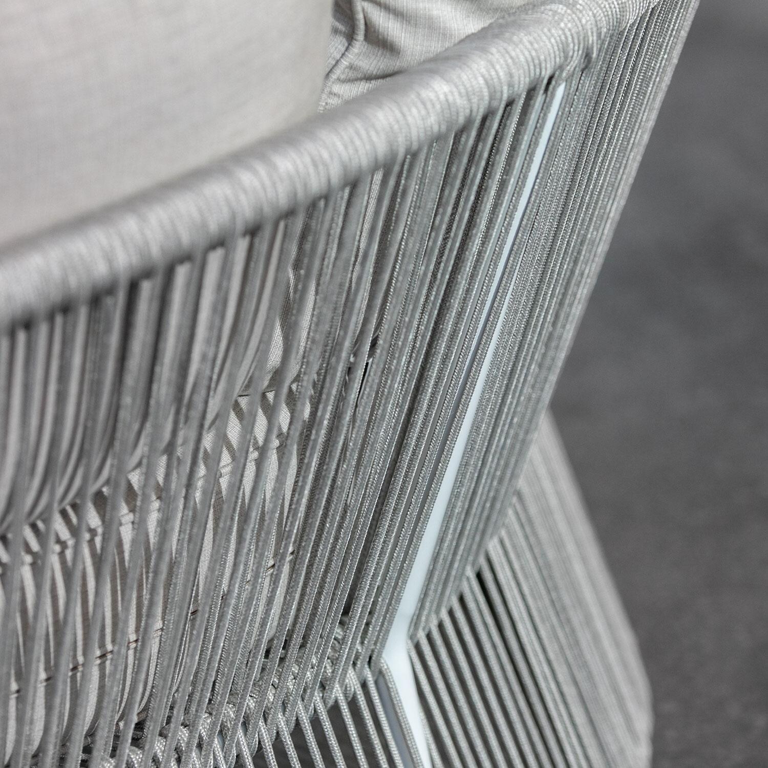 Miami Olefin Rope Patio Daybed in Echo Midnight w/ Self Welt by Sunset West - Olefin Rope - Detail thumbnail