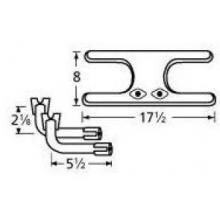Stainless Steel H Twin, Forward, 3 Inch Offset Burner 11902-76502 image