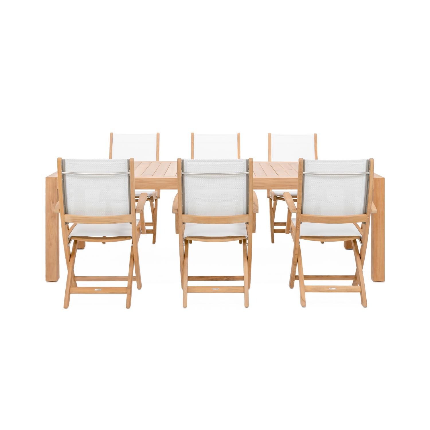 Cayman 95 Inch 7 Piece Dining Set By Teak + Table