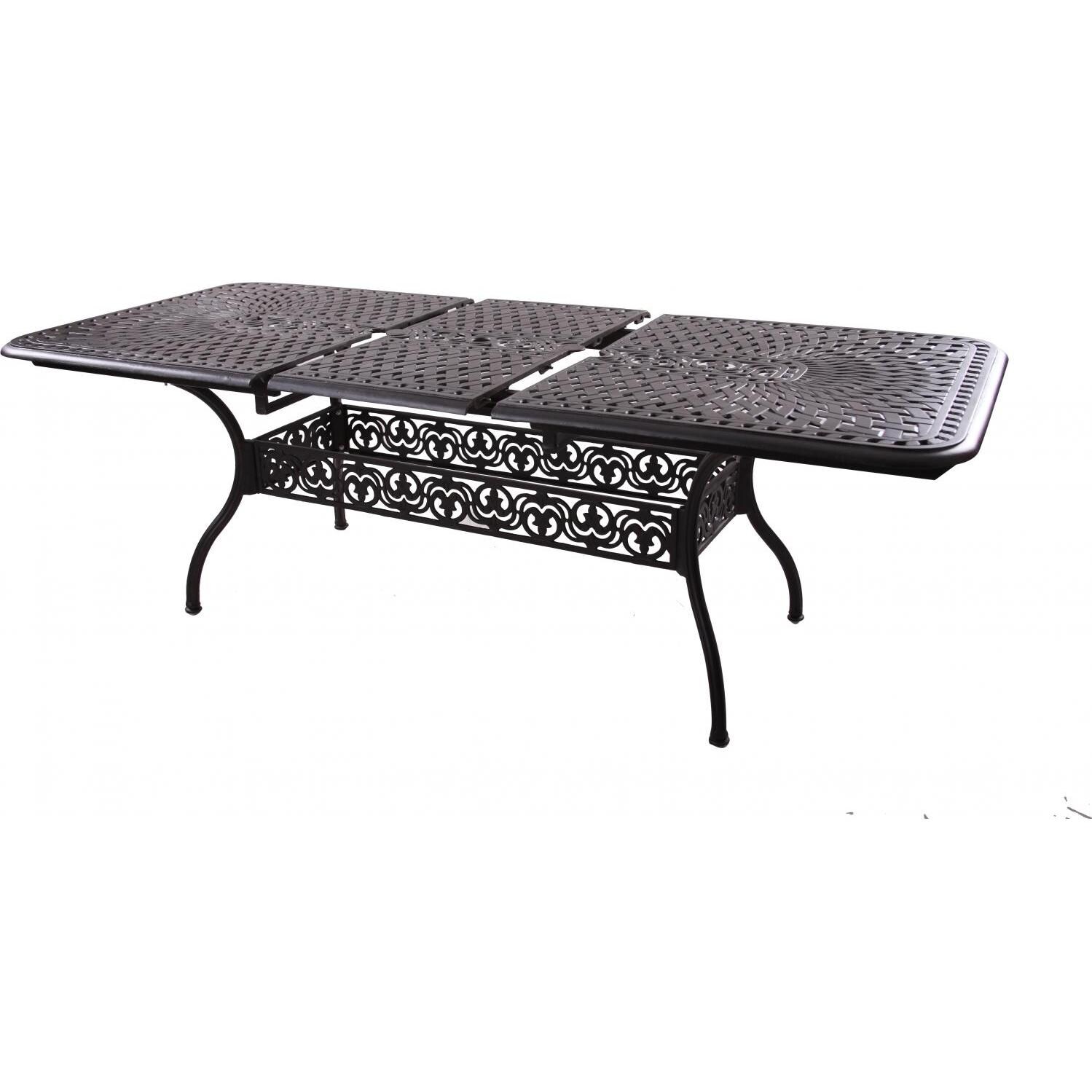 Darlee Series 60 Cast Aluminum Patio Extension Dining Table - Shown With Leaf thumbnail