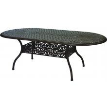 Darlee Series 60 84 X 42 Inch Cast Aluminum Patio Dining Table - Mocha image