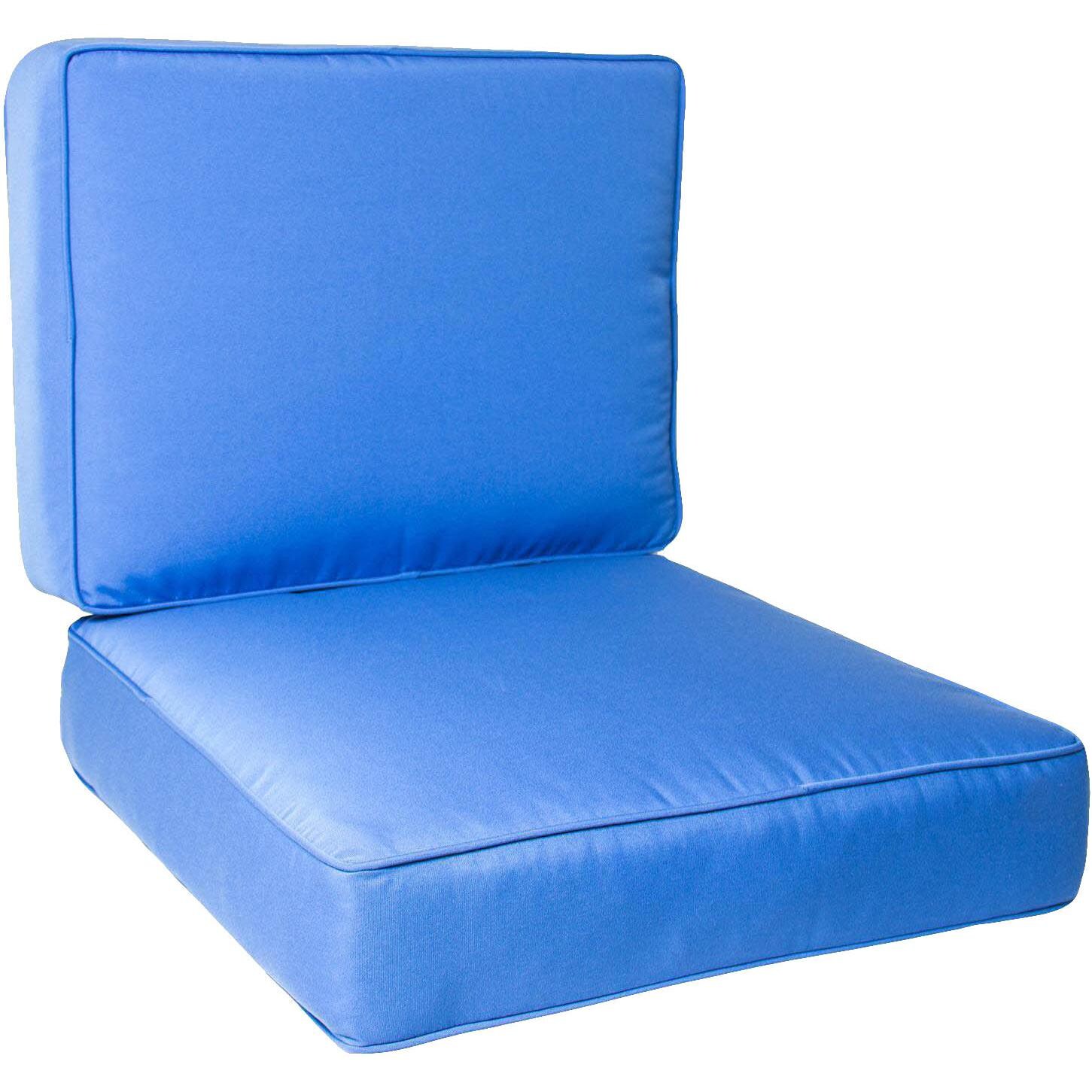 Medium Replacement Club Chair Cushion Set With Piping - Canvas Capri thumbnail