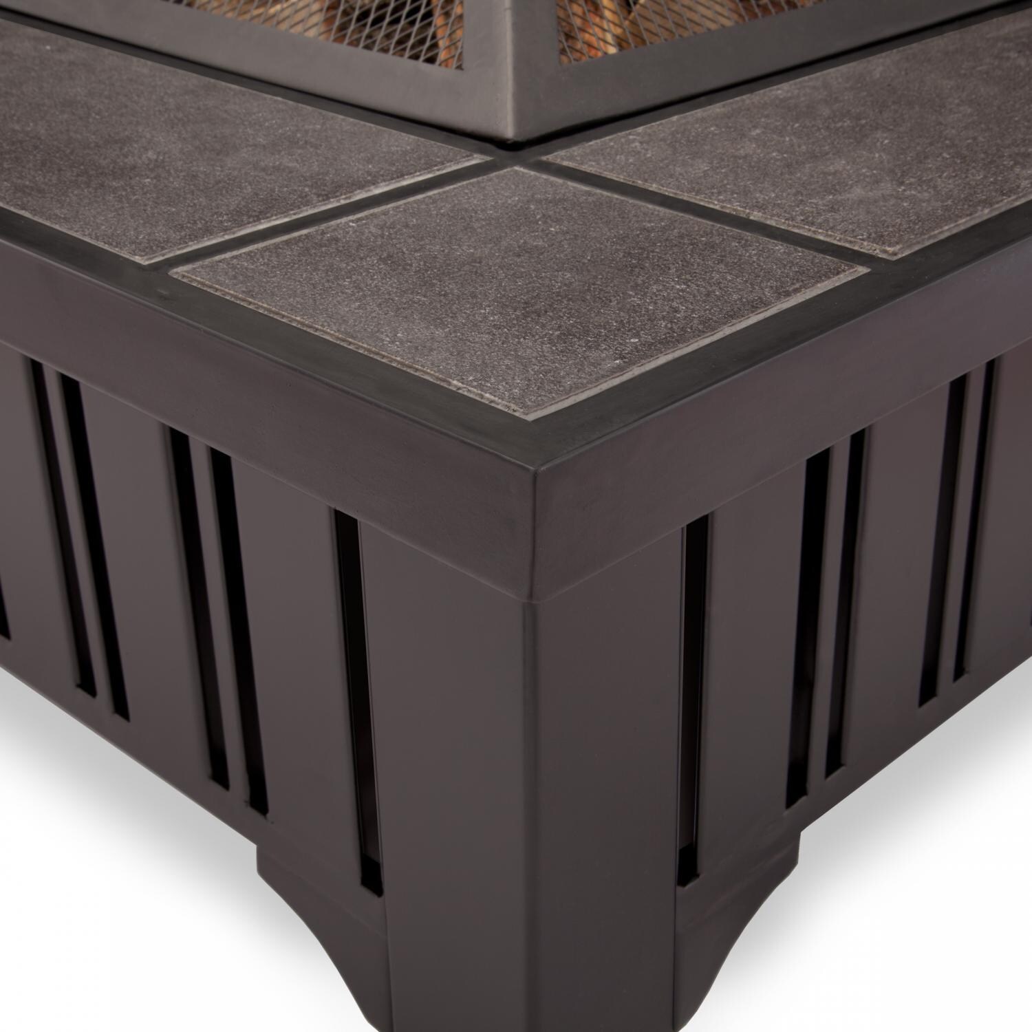 Ultimate Patio SC-908-BK Pecanview 33-Inch Wood Burning Fire Pit - Tile Detail thumbnail