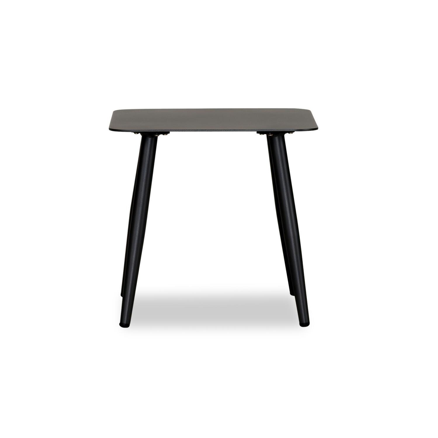 Lakeview Midnight Cove 19 3/4 Inch Black Aluminum End Table - White Background thumbnail