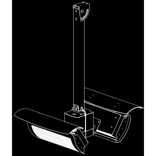 Bromic Heating 13 5/8Inch Ceiling Mount Pole For Bromic Platinum