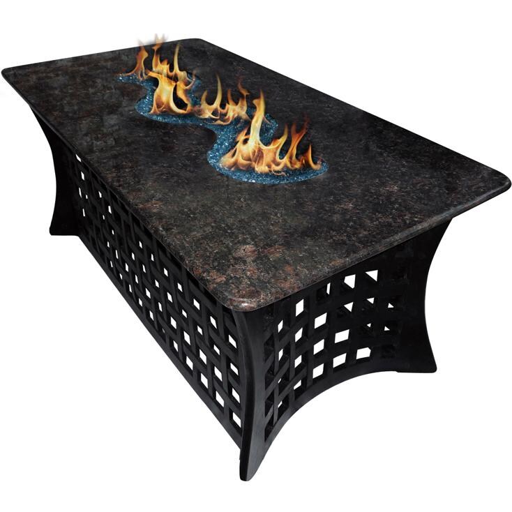 La Costa Del Rio 54 Inch Propane Fire Pit Table By California La Costa Del Rio 54 Inch Propane Fire Pit Table By California Outdoor Concepts Coffee Height Brown Base Black Gany Granite Top