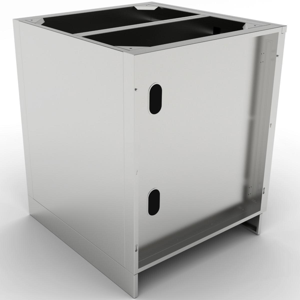 Sunstone SBC30DSPC 30-in Outdoor Kitchen Weather Sealed Dry Storage Island Cabinet - Cabinet Back - White Background thumbnail