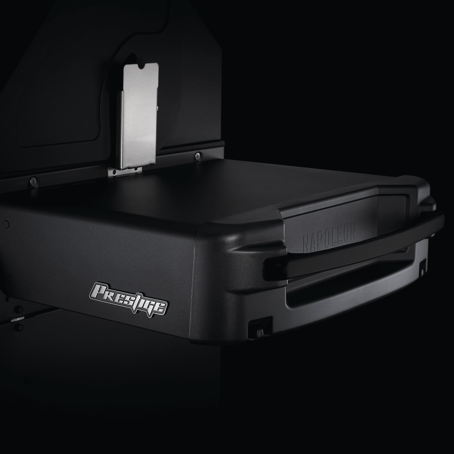 Napoleon P500RSIBPMK-3-PHM Phantom Prestige 500 Propane Gas Grill with Infrared Rear Burner and Infrared Side Burner and Rotisserie Kit - Side Shelf With Tool Hooks thumbnail