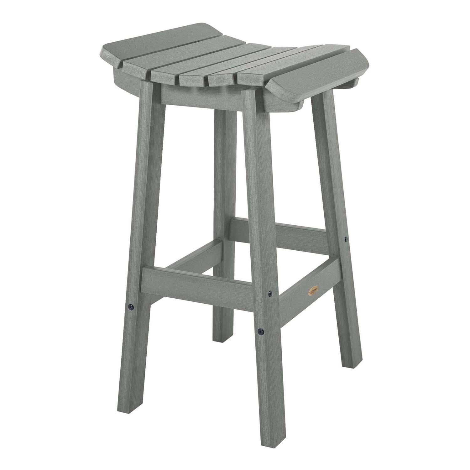 Costa Brook Polyresin Bar Stool in Coastal Teak By Lakeview Outdoor Designs - White Background thumbnail