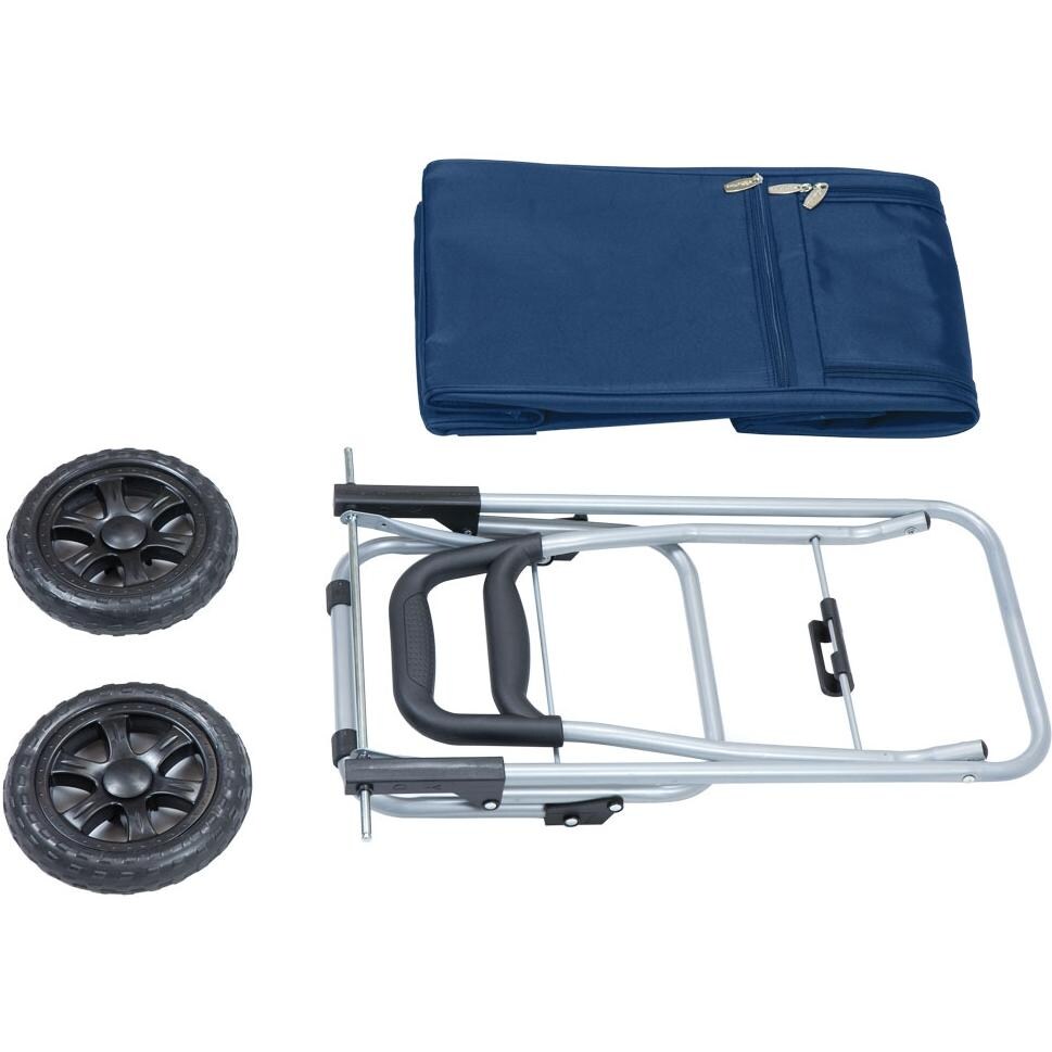 Picnic Time Insulated Cart Cooler With Trolley - Navy - In Pieces thumbnail