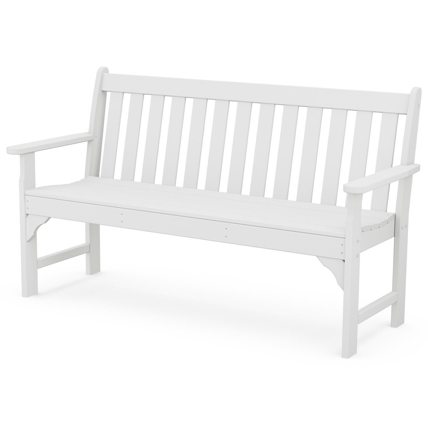 POLYWOOD Vineyard 60-Inch Bench - White thumbnail