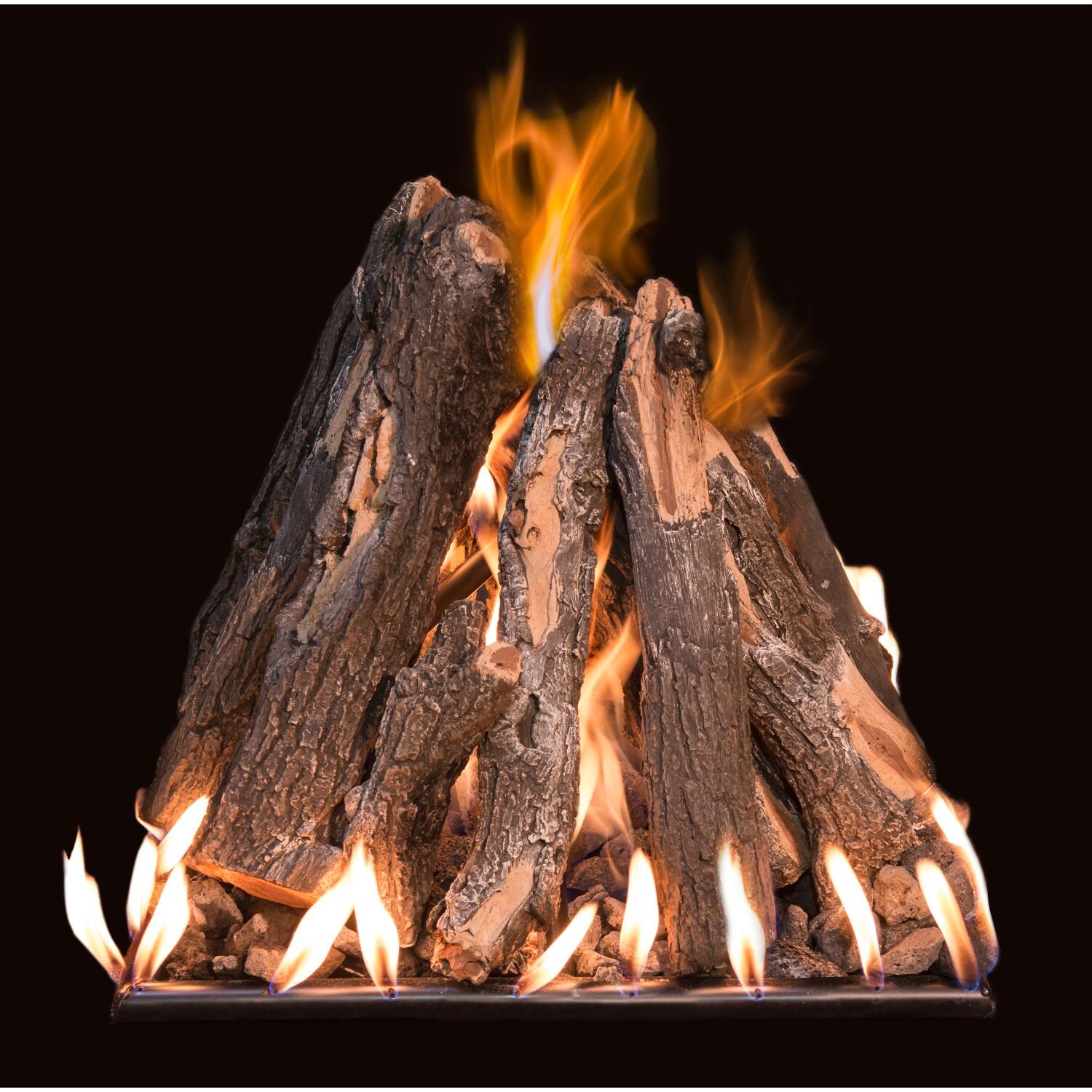 Grand Canyon 48-Inch Arizona Weathered Oak Tee-Pee Stack Fire Pit Kit - Match Light