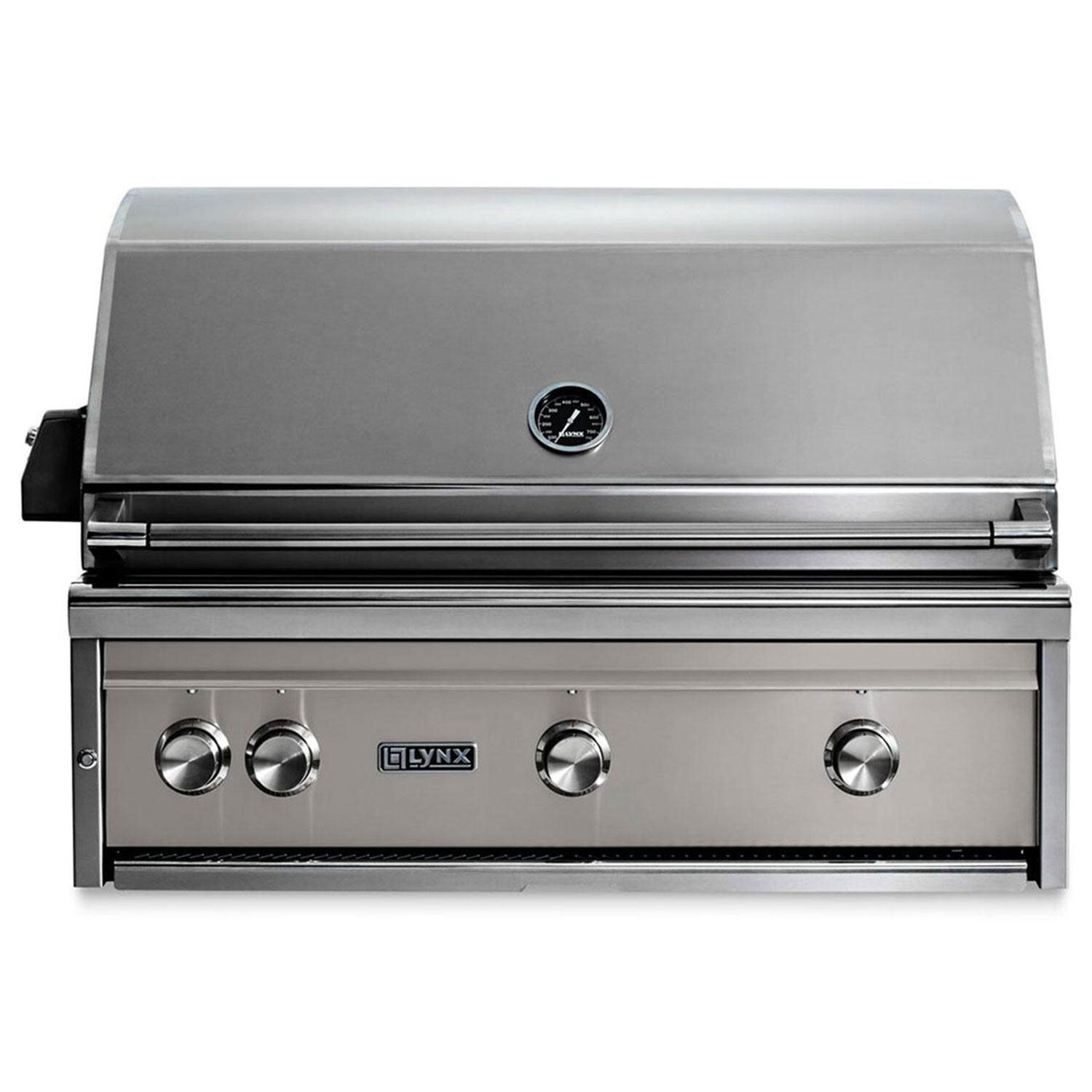 Lynx Professional 36 Inch Built-In Natural Gas Grill w/ Rotisserie in Limestone - L36R-3-LSNG