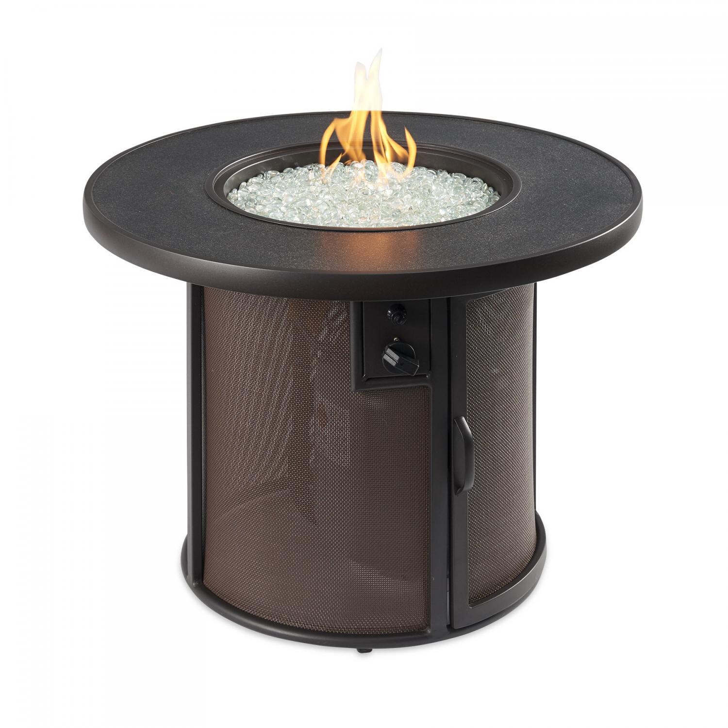 The Outdoor GreatRoom Company Stonefire Round Gas Fire Pit Table - Flame thumbnail