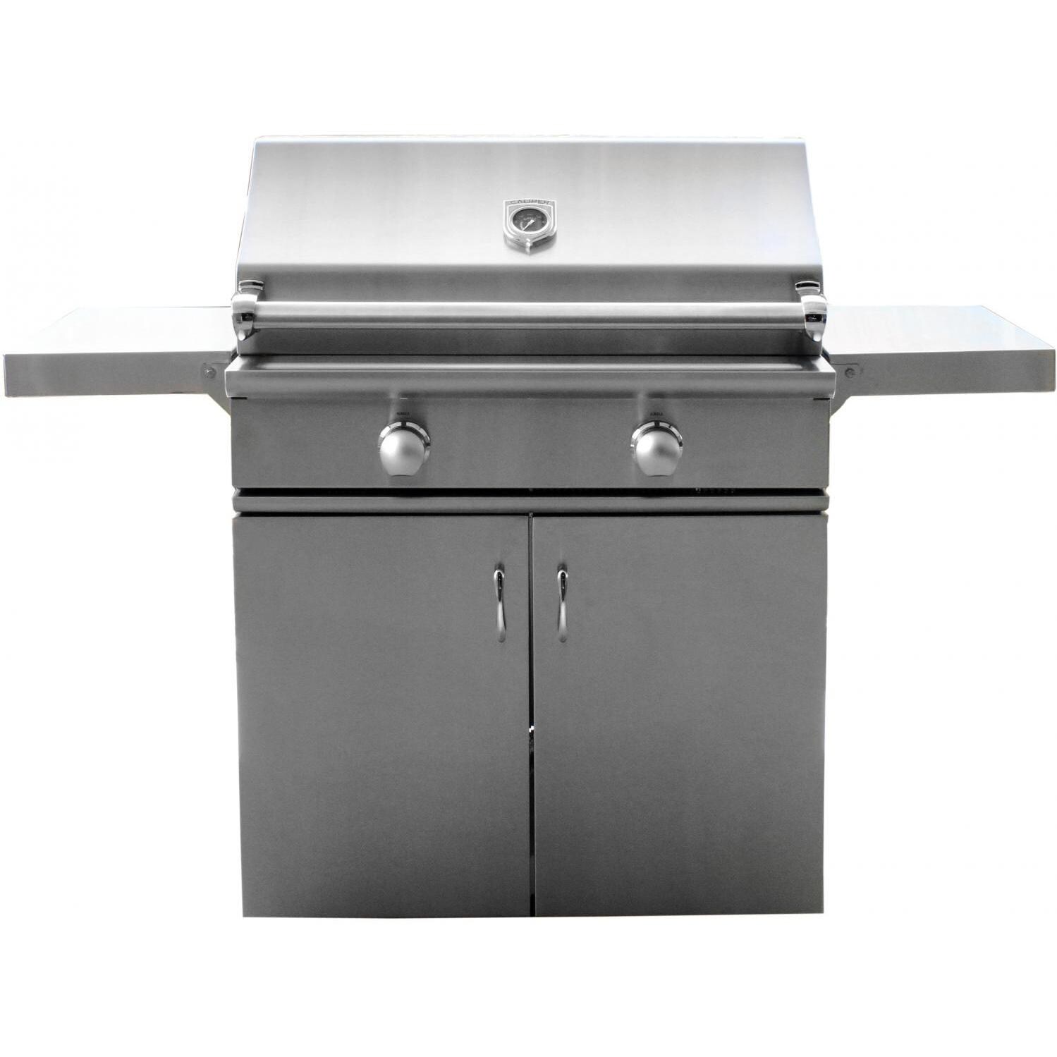 Caliber CrossFlame Silver 35-Inch Propane Gas Grill On Cart thumbnail