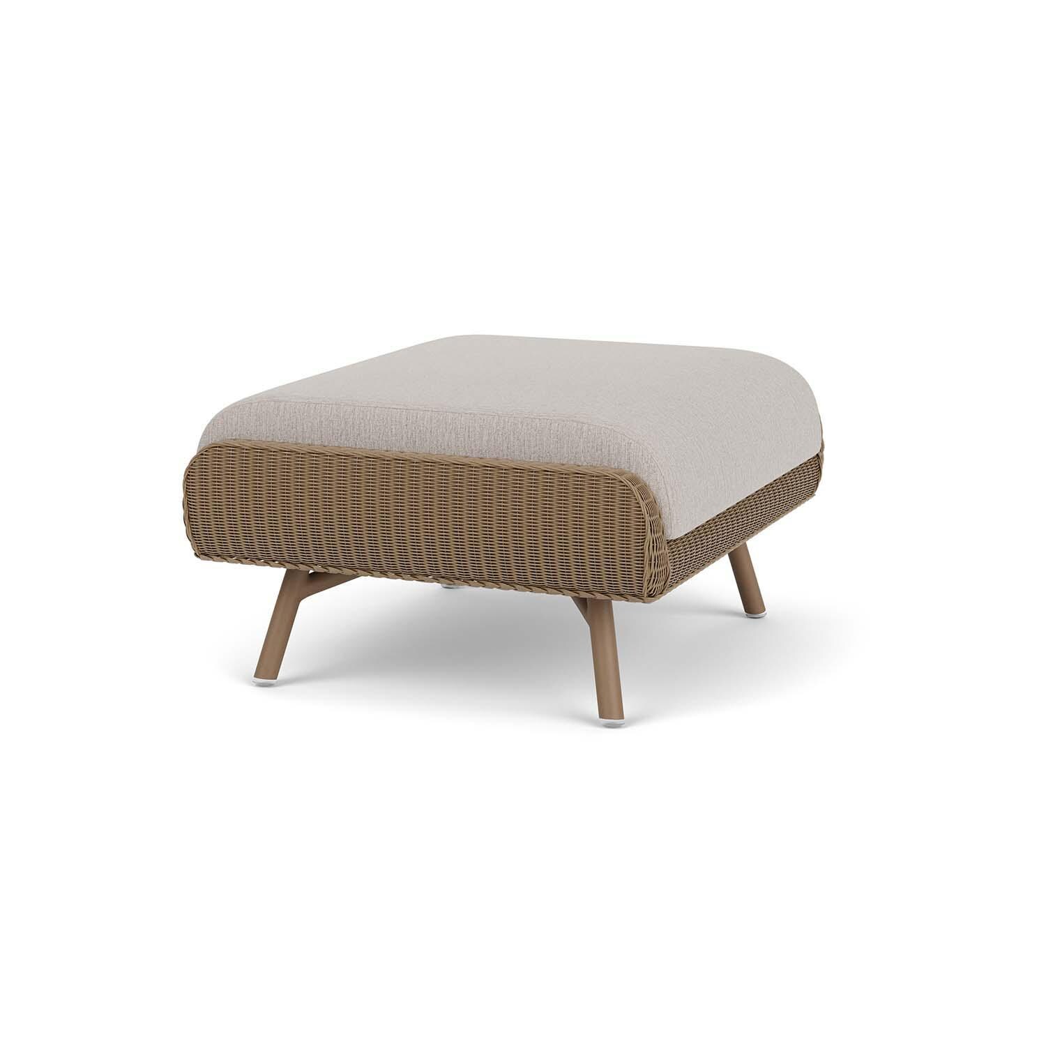 Lloyd Flanders Essence Ottoman W/Remy Cloud Fabric - Fawn Finish - Angled thumbnail