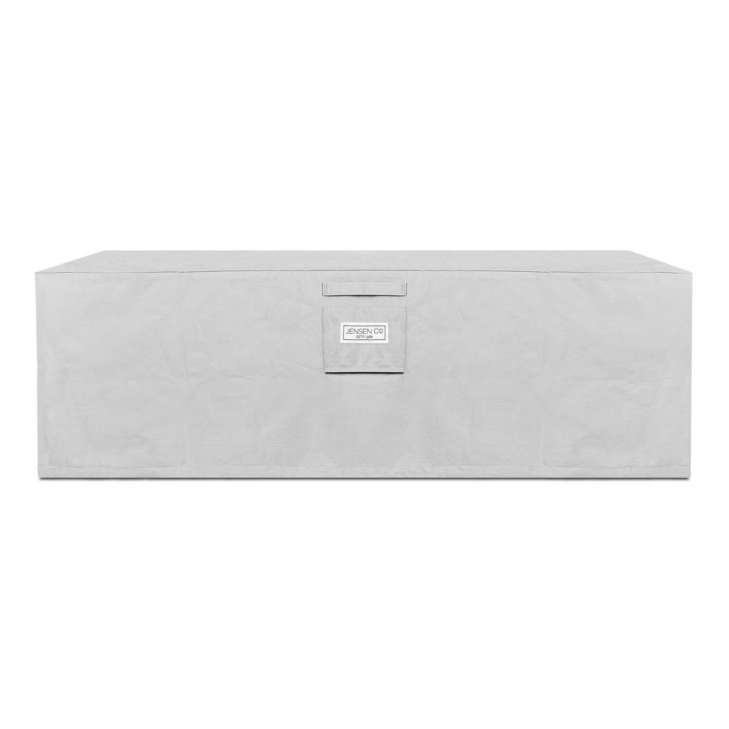 Covewood 58 Inch Rectangular Aluminum Propane Fire Pit Table w/ Hidden Propane Tank in Charcoal by BBQGuys Signature - Cover - Detail thumbnail