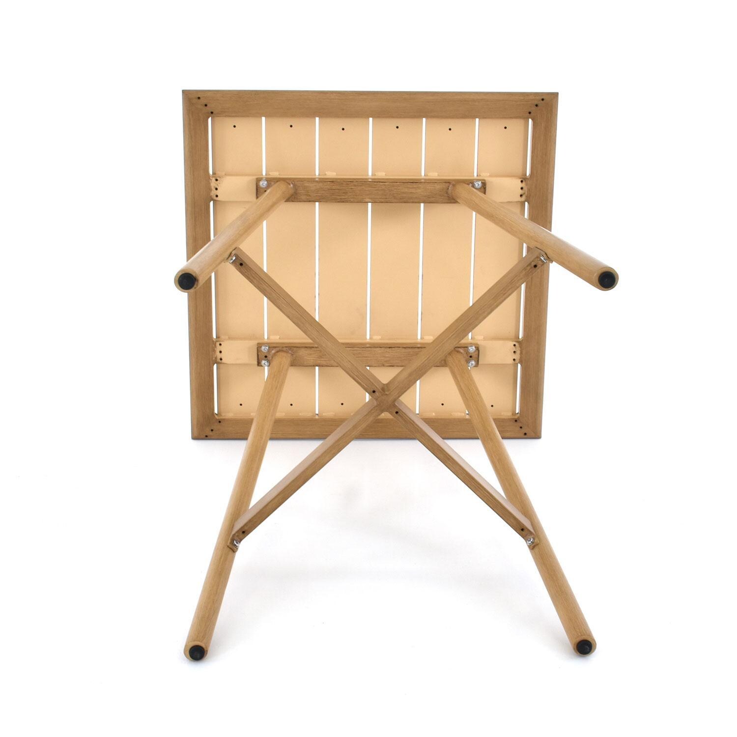 Dove Cay 29 Inch Aluminum Bar Table by Lakeview Outdoor Designs - Bottom View - White Background thumbnail