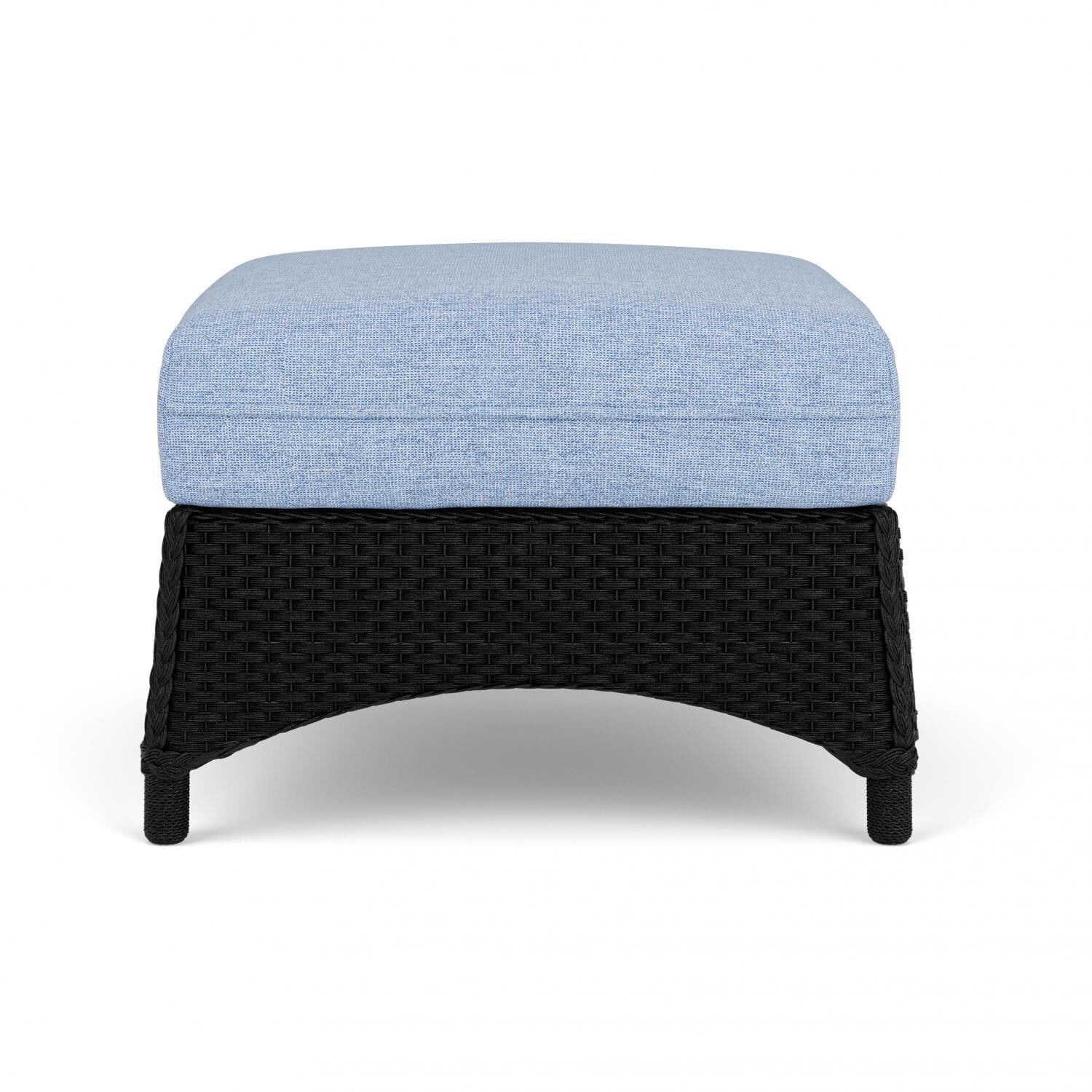 Lloyd Flanders Mandalay Ottoman in Ebony Finish with Demo Skyway fabric thumbnail