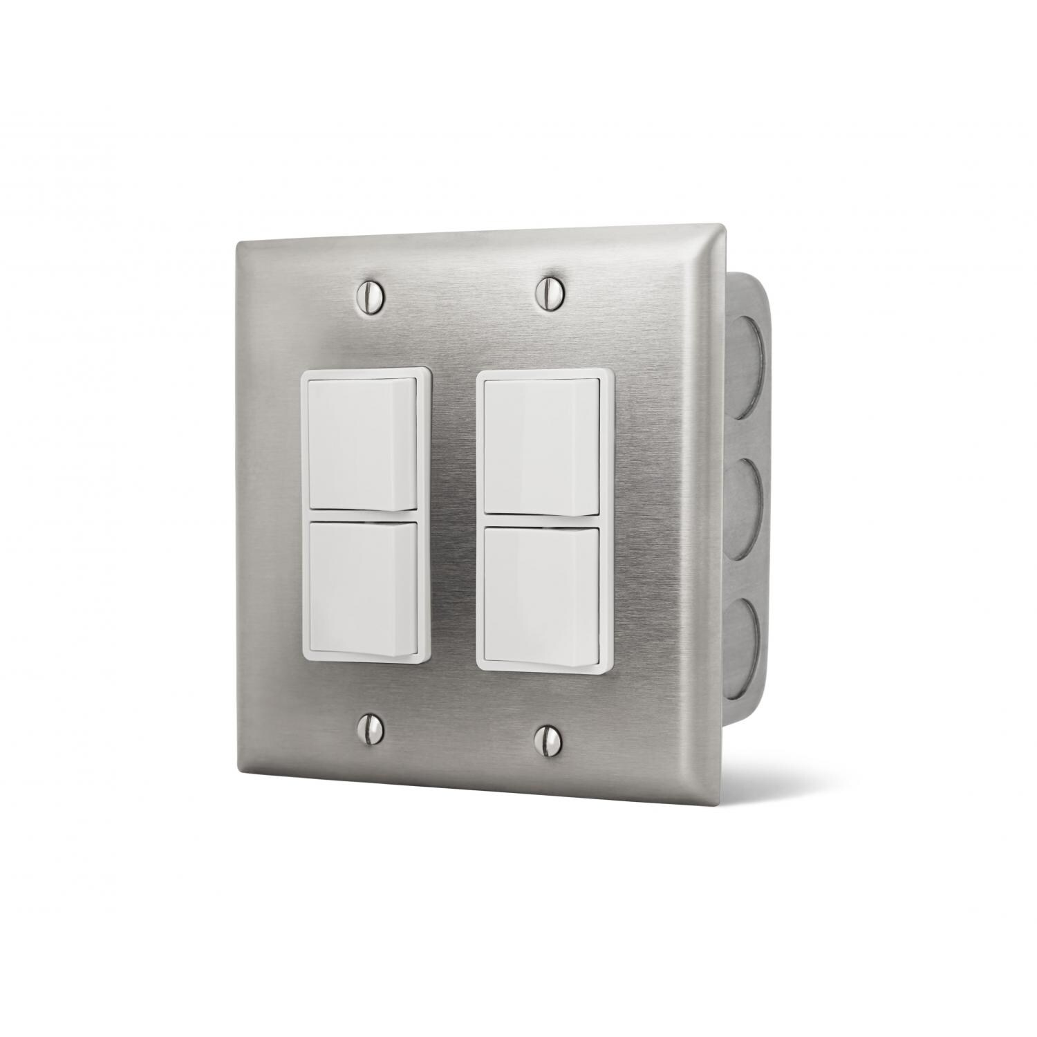Infratech 240V Flush Mount In-Wall Dual Stacked Duplex Switch - 14-4305 thumbnail
