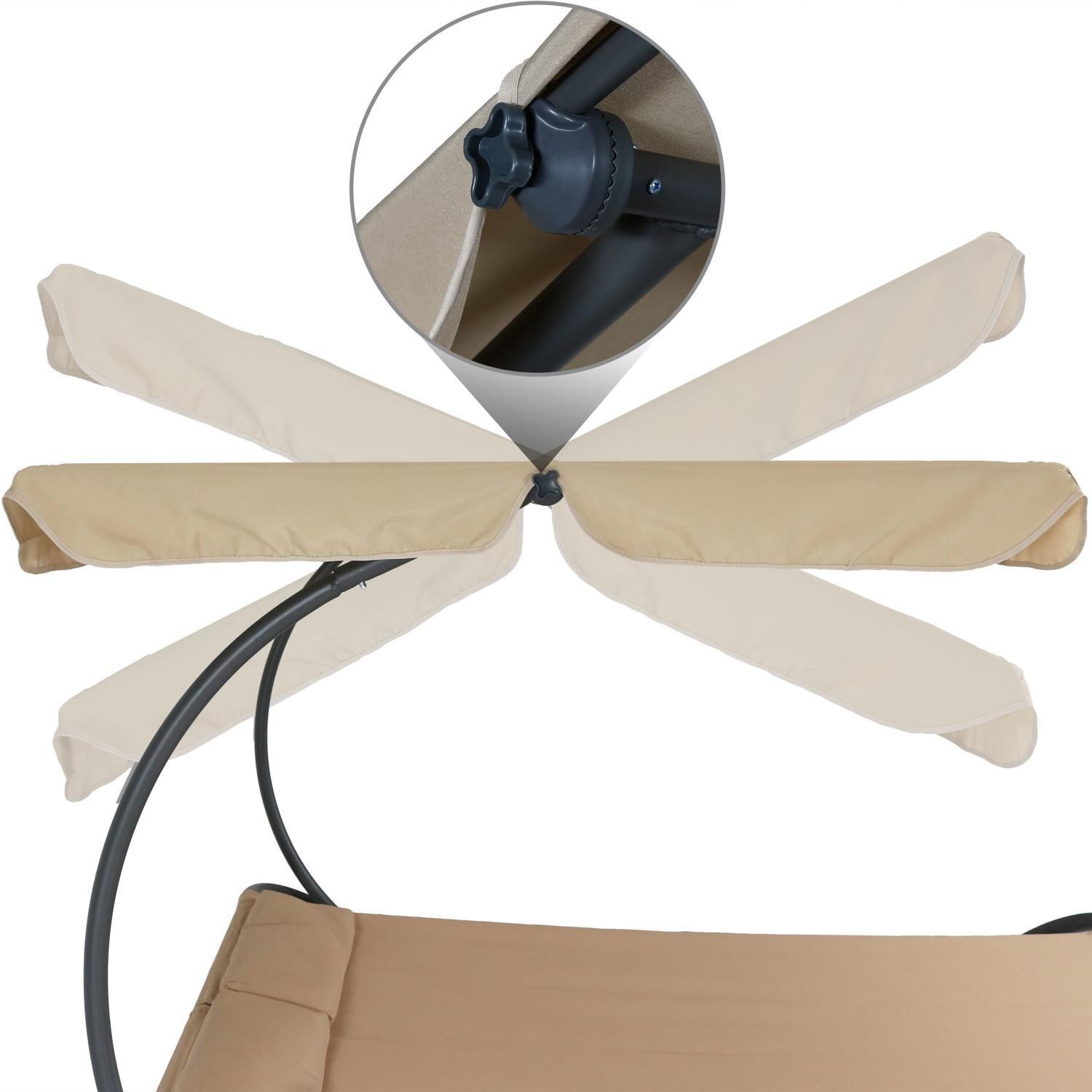 Ultimate Patio Double Modern Outdoor Bed W/ Canopy & Pillows - Canopy Connection - Detail thumbnail