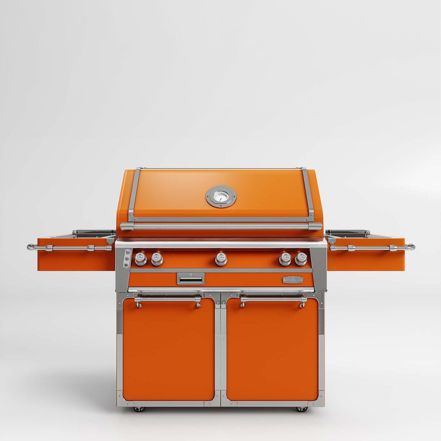 Officine Gullo BBQ42FS05 42-Inch OG Professional Propane Grill Cart in Arancia di Sicilia - White Background thumbnail