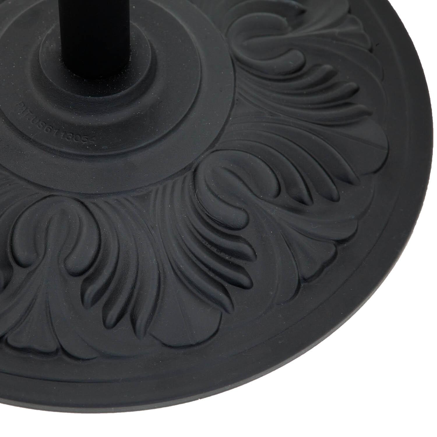 Treasure Garden Art Deco 50 Pound Cast Aluminum Patio Umbrella Base - Black - Base Detail thumbnail