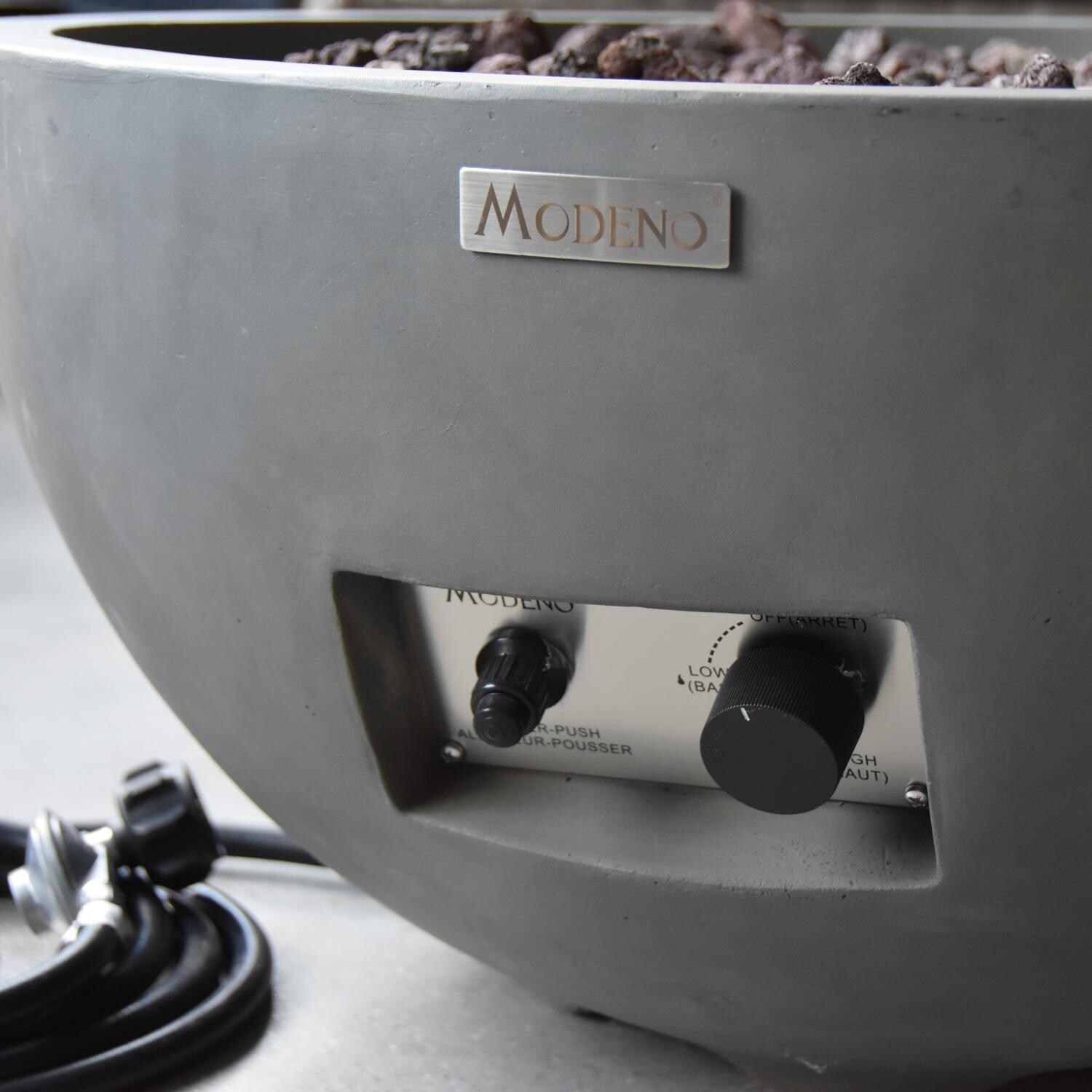 Elementi OFG116-NG Modeno Nantucket 26-Inch Natural Gas Fire Bowl - Controls thumbnail