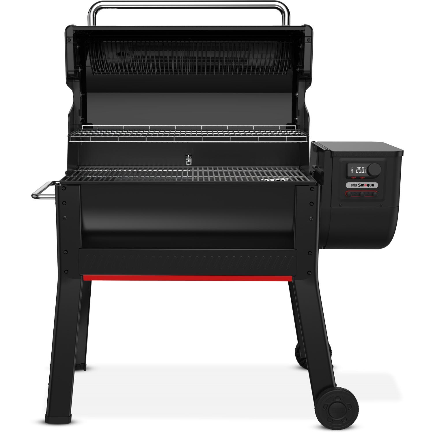 Weber Smoque XL 34-in Pellet Smoker - 1500771 - Front Open - White Background thumbnail