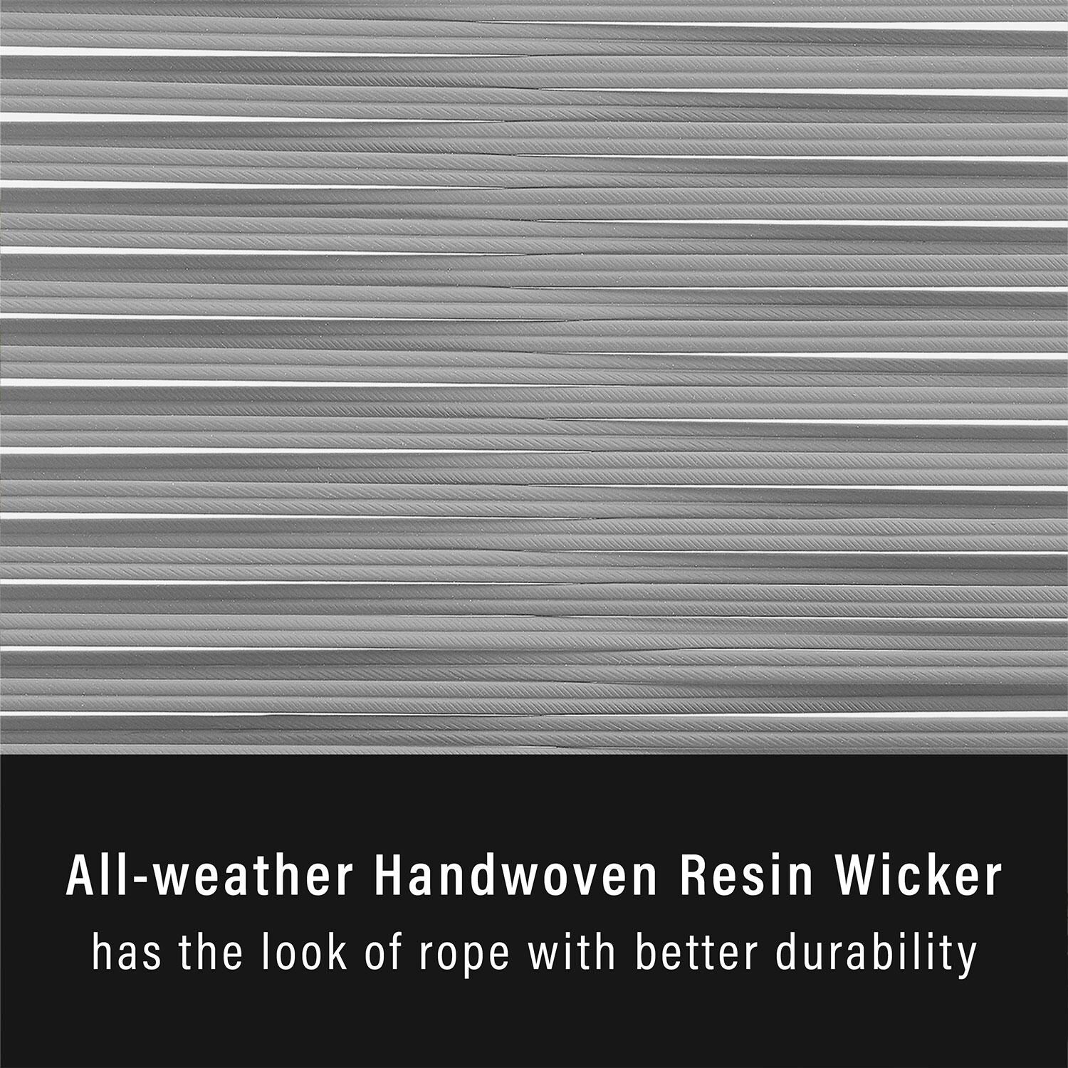 Ultimate Patio UP-92516MB-GY 7Pc Wicker Outdoor Dining Set in Gray - Handwoven Resin Wicker Weather Resistant - Diagram thumbnail