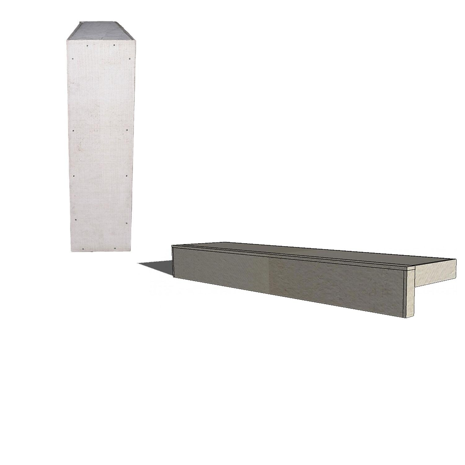 Universal 12 Inch Outdoor Kitchen Filler Cabinet - ADA And Universal 12 Inch Ready To Finish Overhang Raised Bar