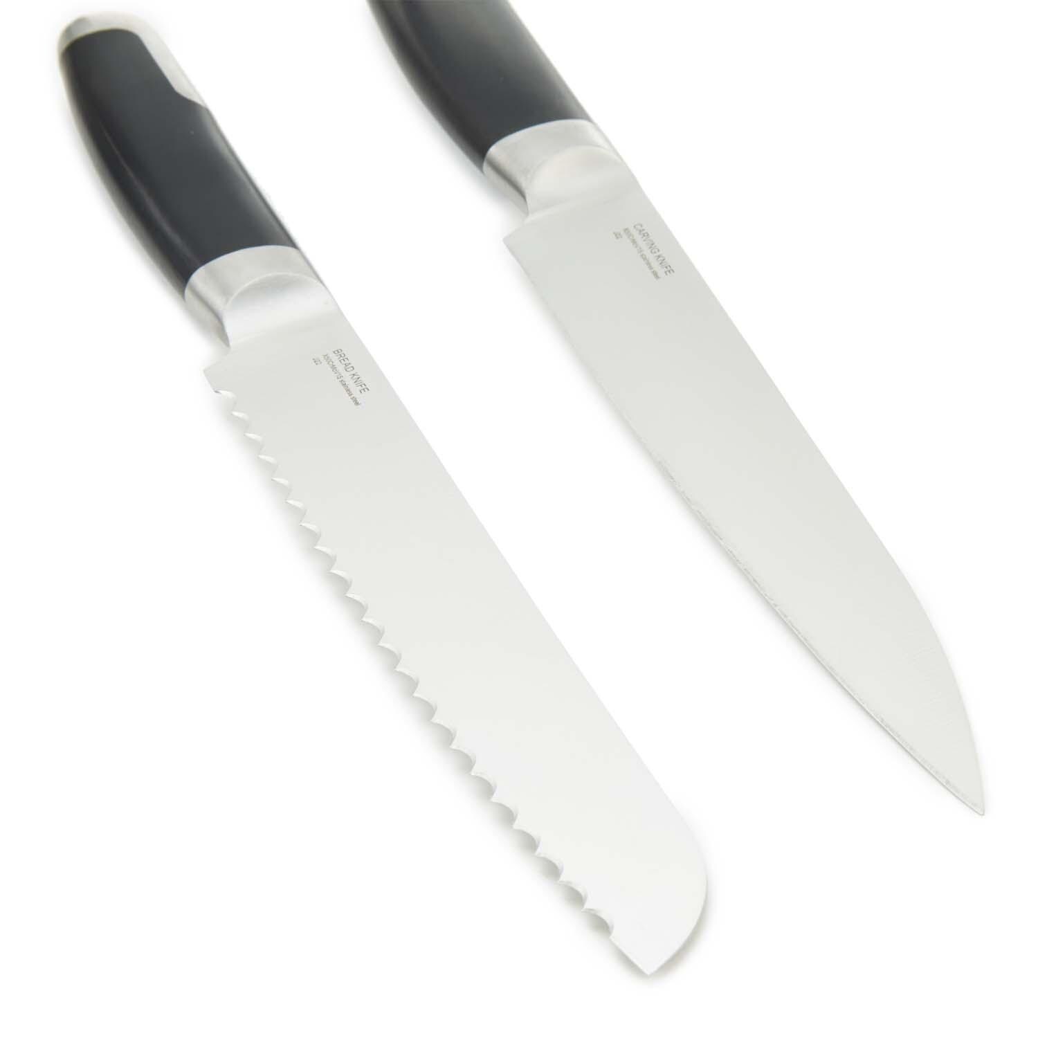 BergHOFF Leo Graphite 3 Pc Stainless Steel Forged Cutlery Set - Black - Knives - White Background thumbnail
