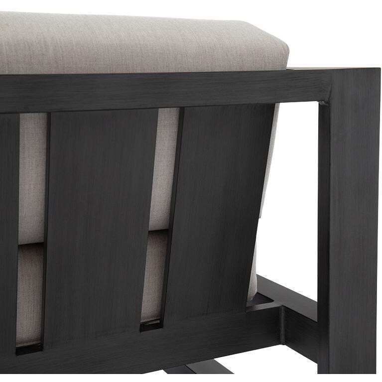 Redondo 3 Piece Aluminum Patio Sectional W/ Sunbrella Cast Silver Cushions By Sunset West - Rear View - Detail thumbnail