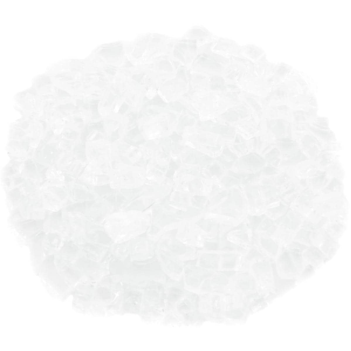 BBQGuys Signature Series 1/4-Inch Diamond Clear Non-Reflective Fire Glass - 40 Pounds - Top View thumbnail