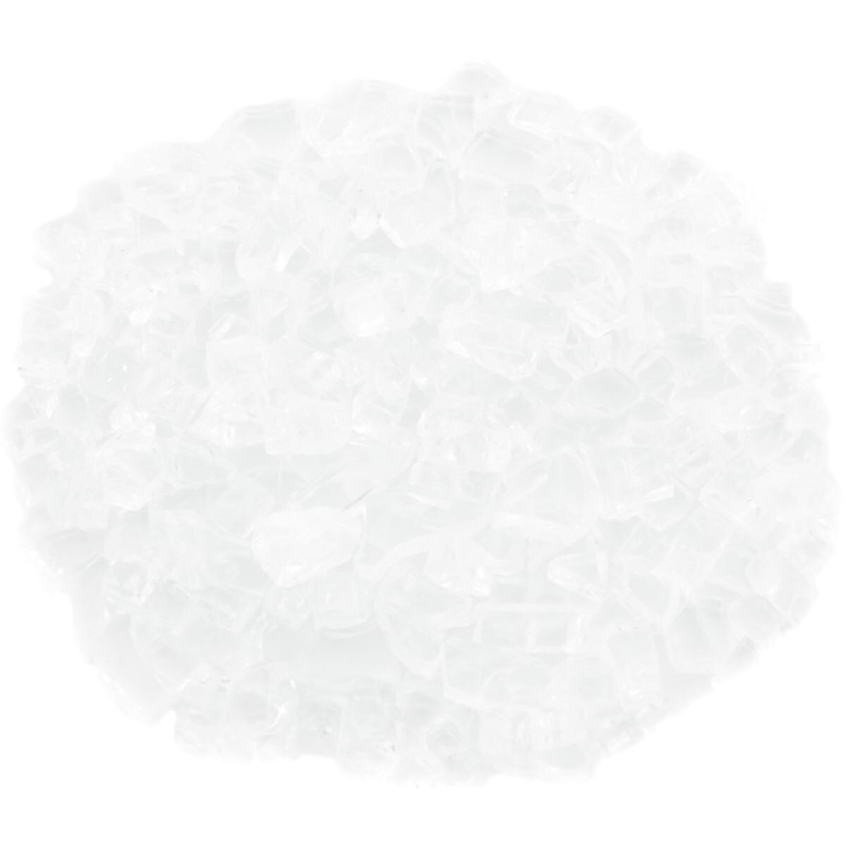 BBQGuys Signature Series 1/4-Inch Diamond Clear Non-Reflective Fire Glass - 40 Pounds - Top View thumbnail