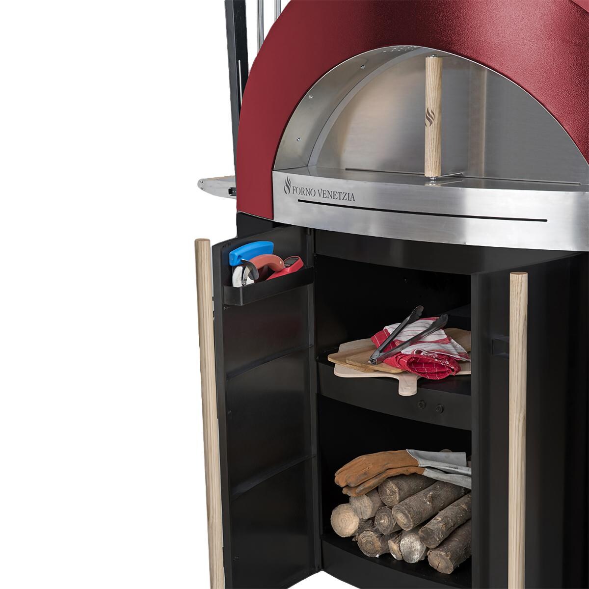 Forno Venetzia Bellagio 300 44-Inch Outdoor Wood-Fired Pizza Oven - Cart Storage Interior (Accessories Not Included) thumbnail