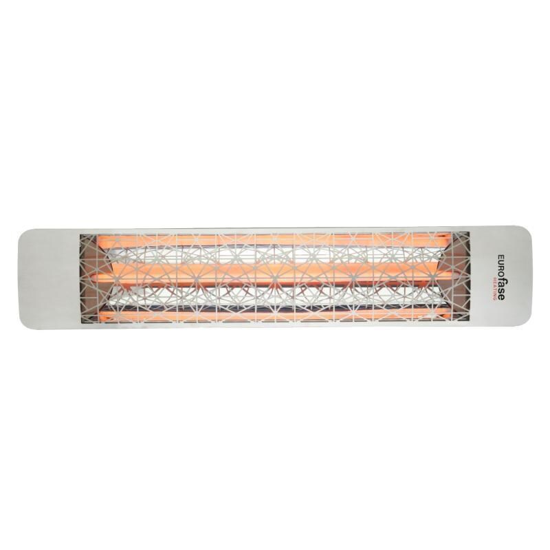 Eurofase EF15120S4 Plug-In Astra Series 39-Inch 1500 Watt Single Element 120V Electric Infrared Patio Heater In Stainless Steel - White Background thumbnail