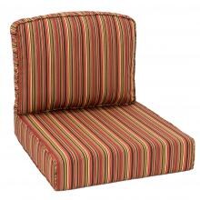 Sunbrella Dorsett Cherry Medium Outdoor Replacement Club Chair Cushion Set W/ Piping By BBQGuys image
