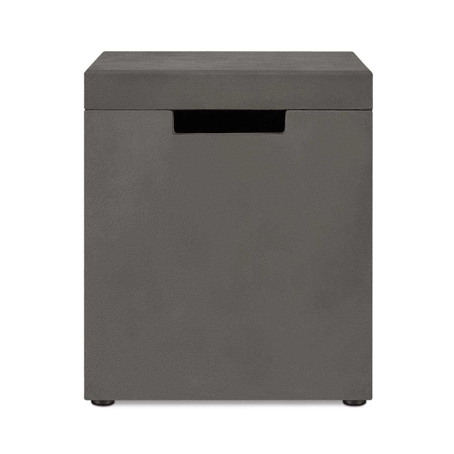 BBQGuys Signature 357-CBN Olliewood Propane Tank Cover - Carbon - Handle - White Background thumbnail