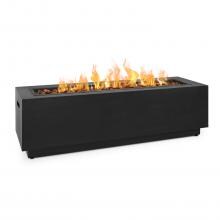 Real Flame Lanesboro 48-Inch Rectangular Fire Table - Powder Coated Iron - Gray - Propane W/ Conversion Kit - CT0003LP-SW4