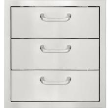 BBQGuys Signature Series 20-Inch Stainless Steel Double Access Drawer With Paper Towel Dispenser